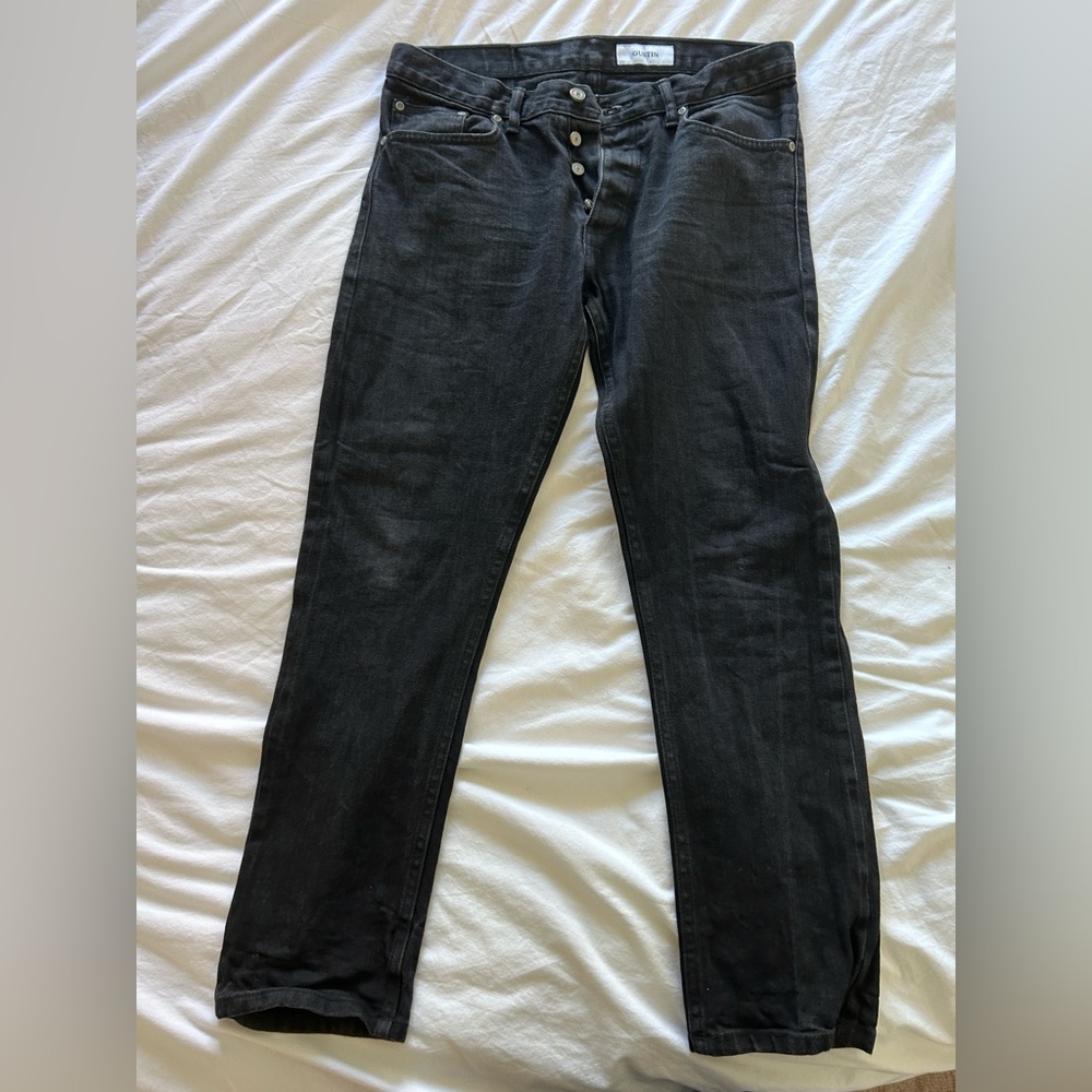 Gustin black denim jeans